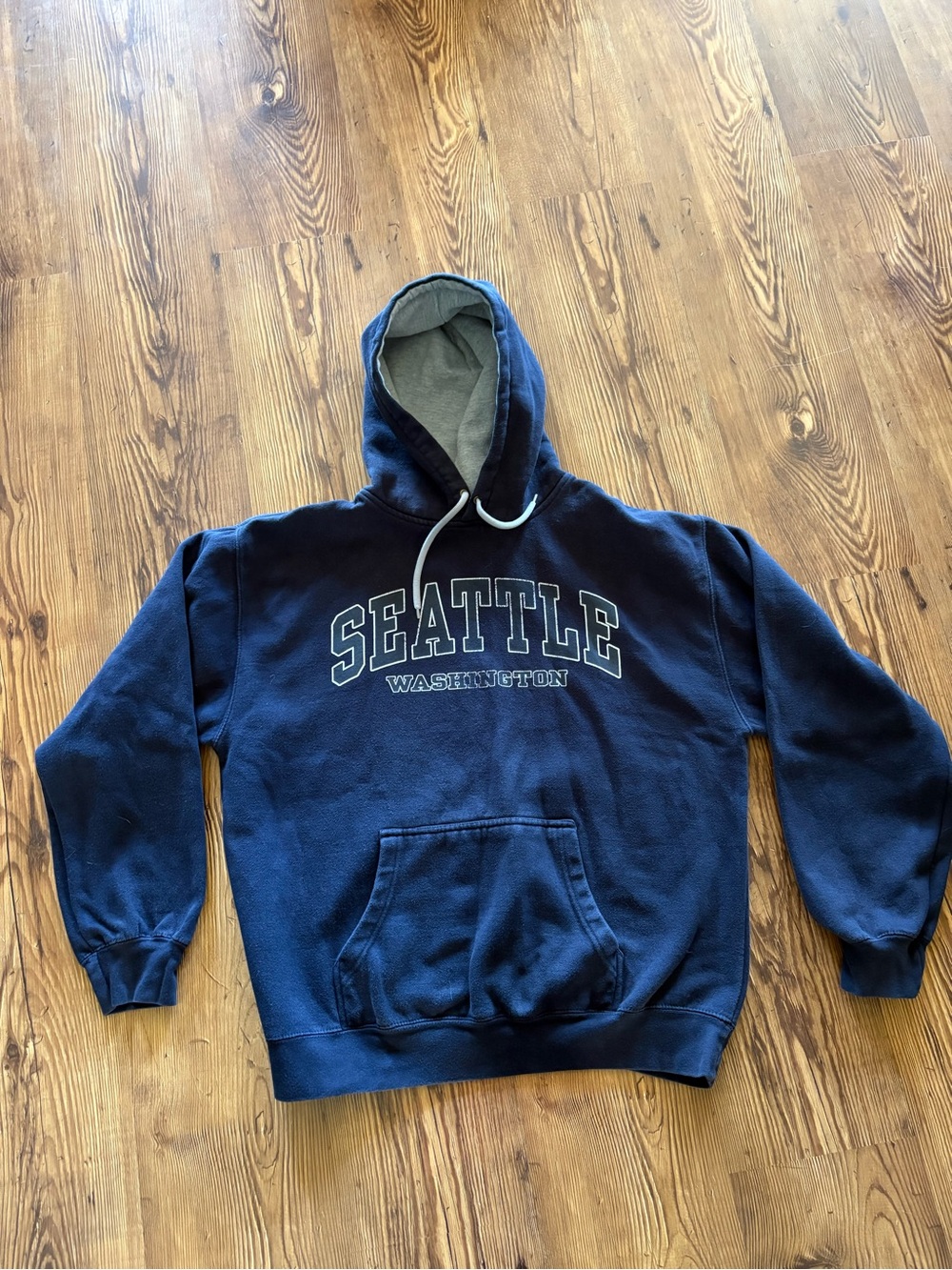 Vintage Prairie Mountain Hoodie Seattle Washington navy blue XL